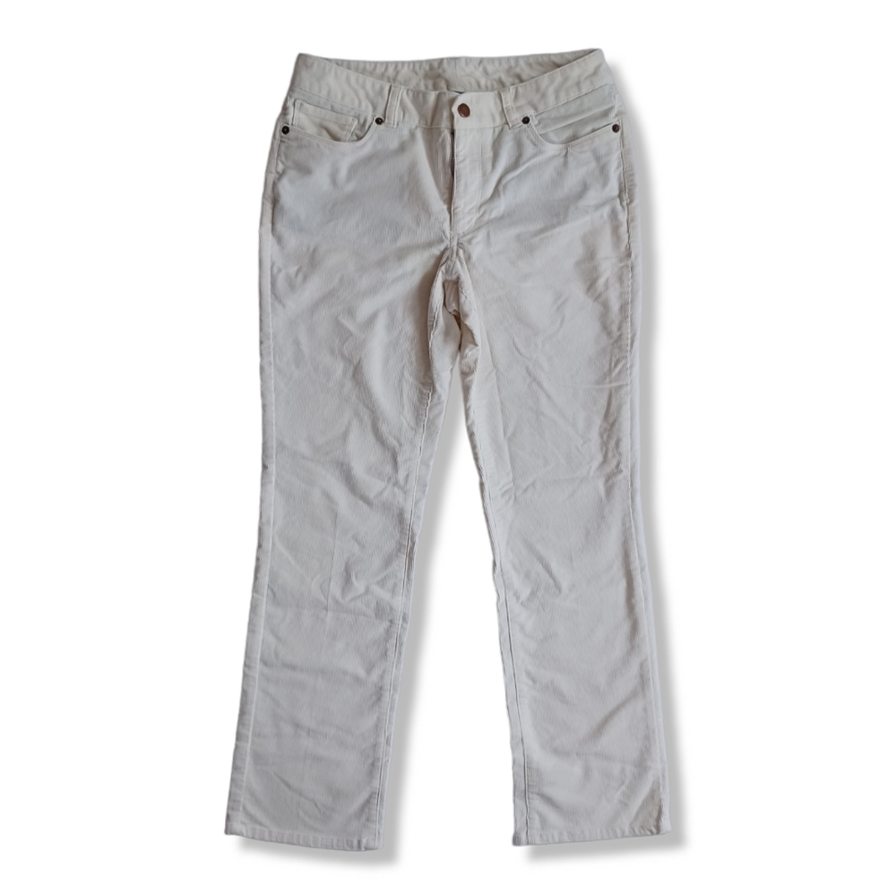 L.L. Bean Women's Corduroy Straight Leg Pants - Cream
